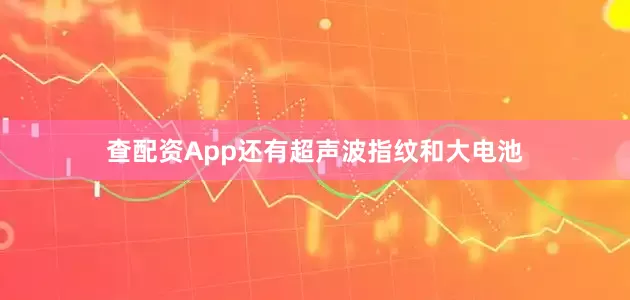 查配资App还有超声波指纹和大电池
